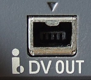 digital video camera firewire DV out connection 11