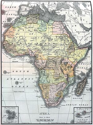 Map of Africa in 1890