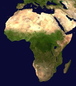 Africa satellite orthographic