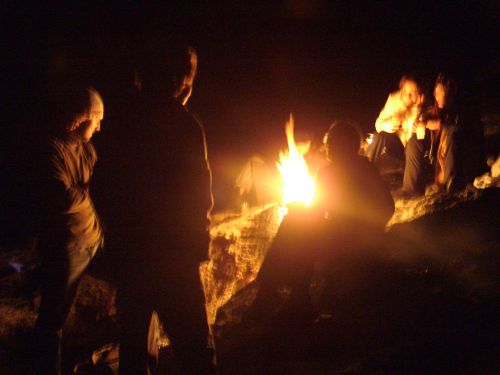 Natural Fire Coming Out of the Ground