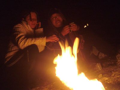 Natural Fire Coming Out of the Ground