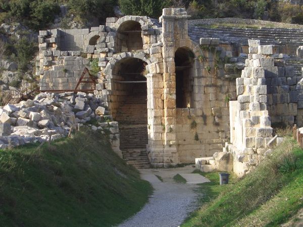 Santa's town and nearby tombs of Myra, Southern Turkey