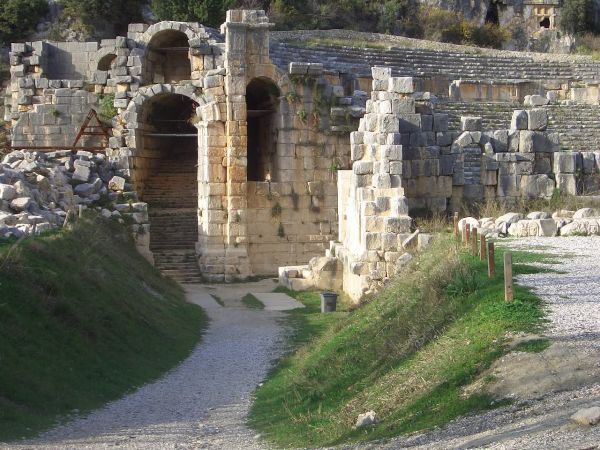 Santa's town and nearby tombs of Myra, Southern Turkey