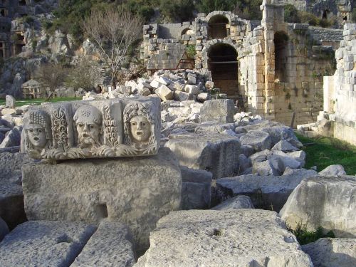 Santa's town and nearby tombs of Myra, Southern Turkey