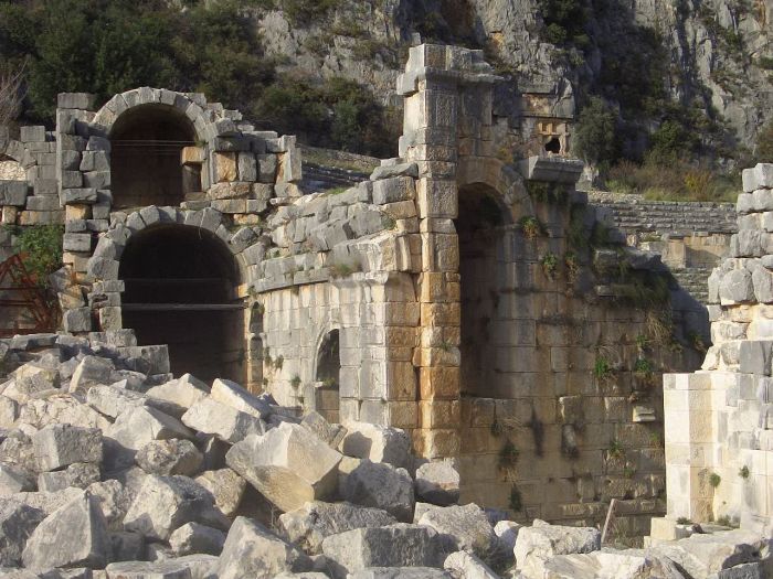 Santa's town and nearby tombs of Myra, Southern Turkey