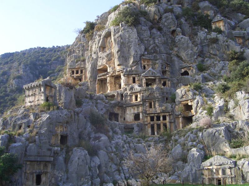 Santa's town and nearby tombs of Myra, Southern Turkey