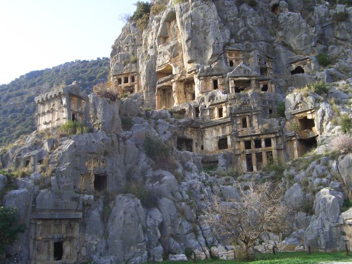 Santa's town and nearby tombs of Myra, Southern Turkey