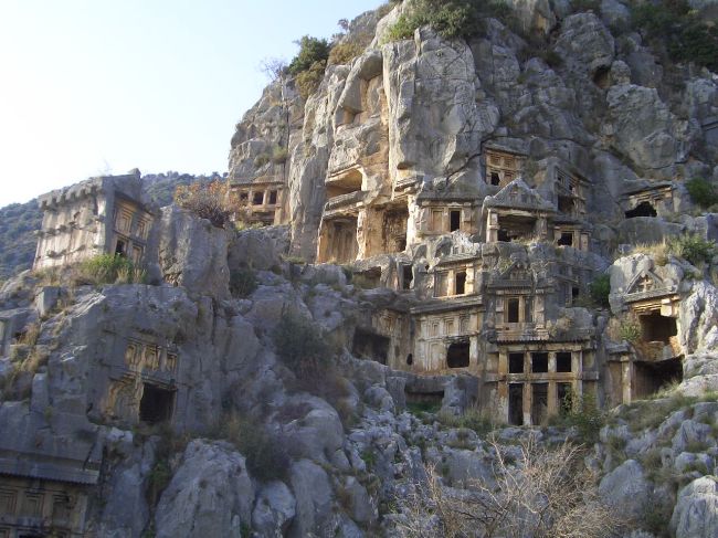 Santa's town and nearby tombs of Myra, Southern Turkey