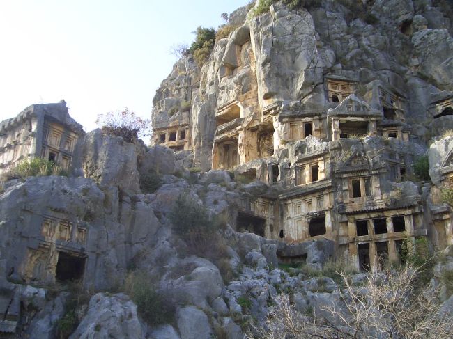 Santa's town and nearby tombs of Myra, Southern Turkey