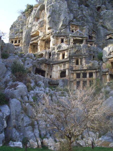 Santa's town and nearby tombs of Myra, Southern Turkey