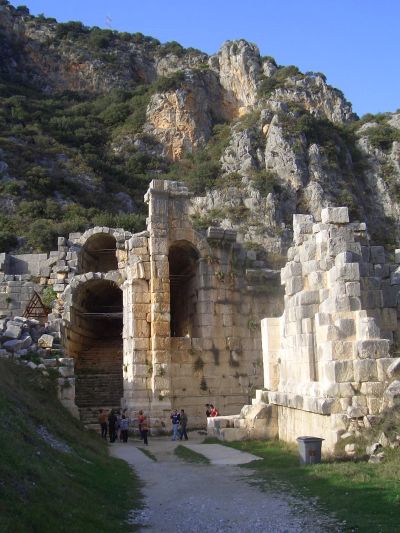 Santa's town and nearby tombs of Myra, Southern Turkey