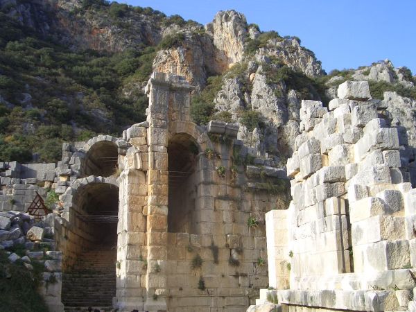 Santa's town and nearby tombs of Myra, Southern Turkey