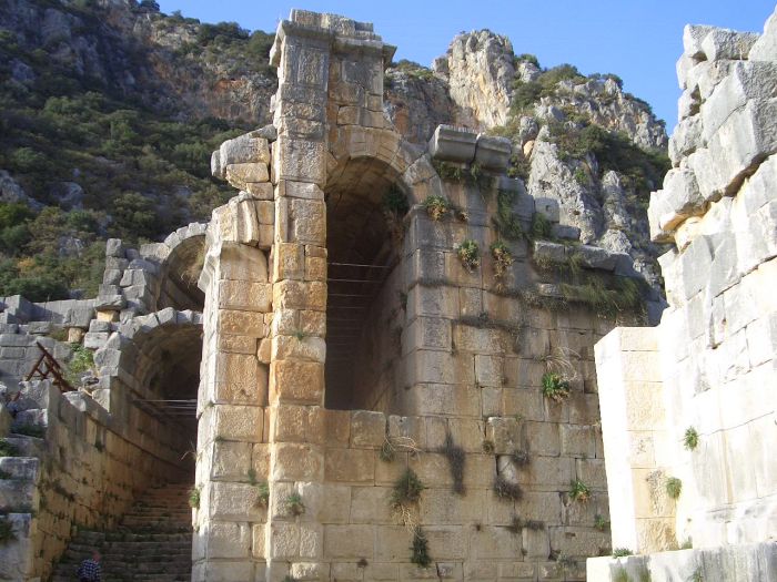 Santa's town and nearby tombs of Myra, Southern Turkey