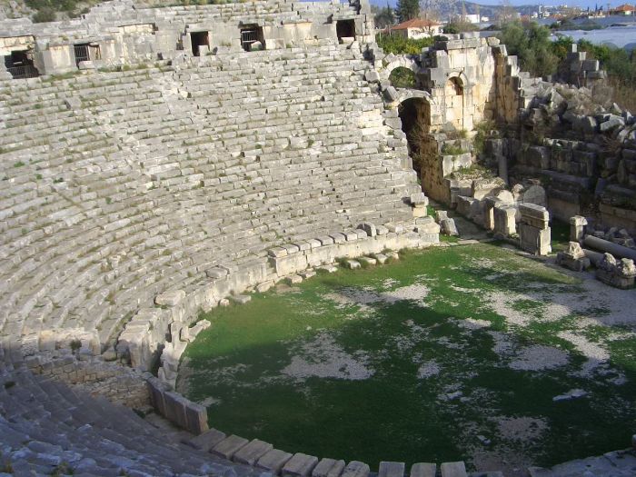 Santa's town and nearby tombs of Myra, Southern Turkey