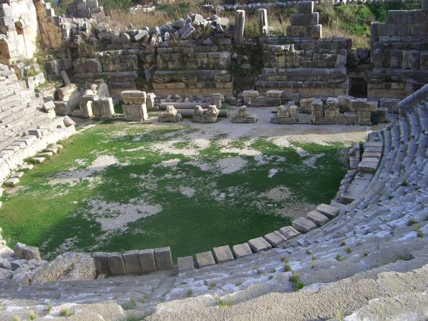 Santa's town and nearby tombs of Myra, Southern Turkey