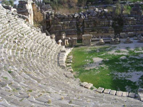 Santa's town and nearby tombs of Myra, Southern Turkey