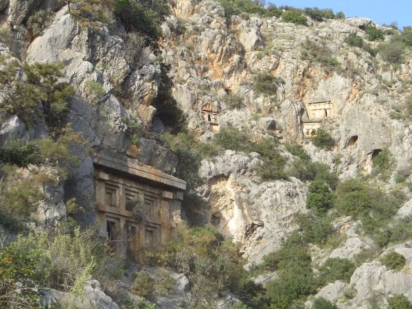 Santa's town and nearby tombs of Myra, Southern Turkey