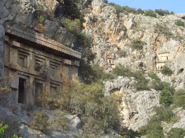 Santa's town and nearby tombs of Myra, Southern Turkey