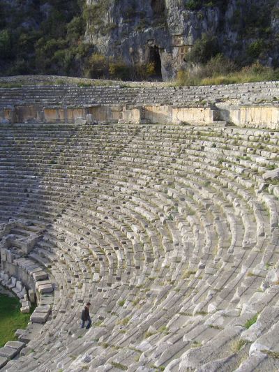 Santa's town and nearby tombs of Myra, Southern Turkey