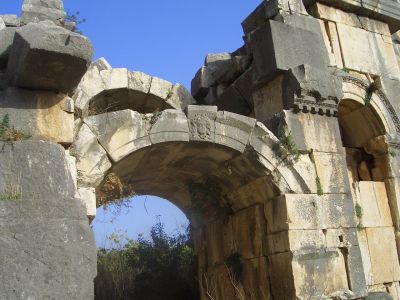 Santa's town and nearby tombs of Myra, Southern Turkey