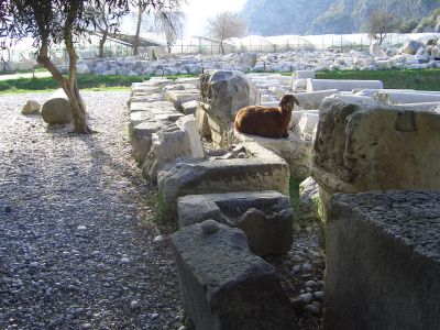 Santa's town and nearby tombs of Myra, Southern Turkey