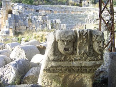 Santa's town and nearby tombs of Myra, Southern Turkey