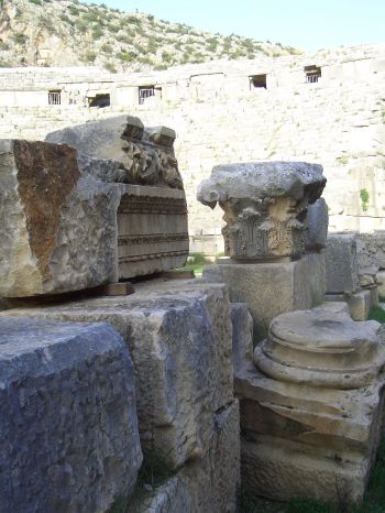 Santa's town and nearby tombs of Myra, Southern Turkey