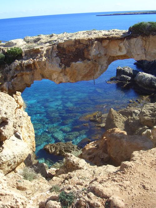 Pictures of coastal rock formations near agia nappa cyprus 09