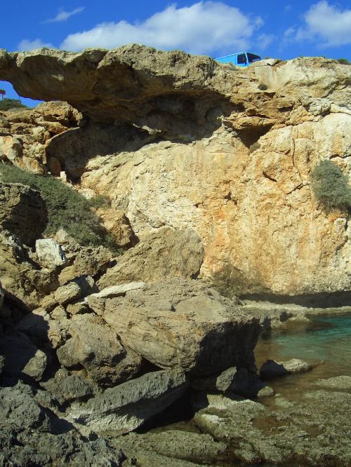 Pictures of coastal rock formations near agia nappa cyprus 11