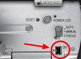 digital video camera firewire DV out connection 9