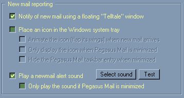 Pegasus Mail Help instructions