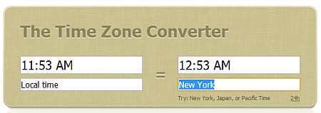 Time zones converter
