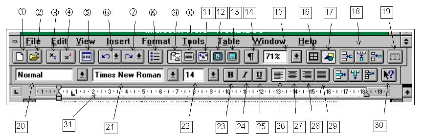 microsoft word formatting symbols list